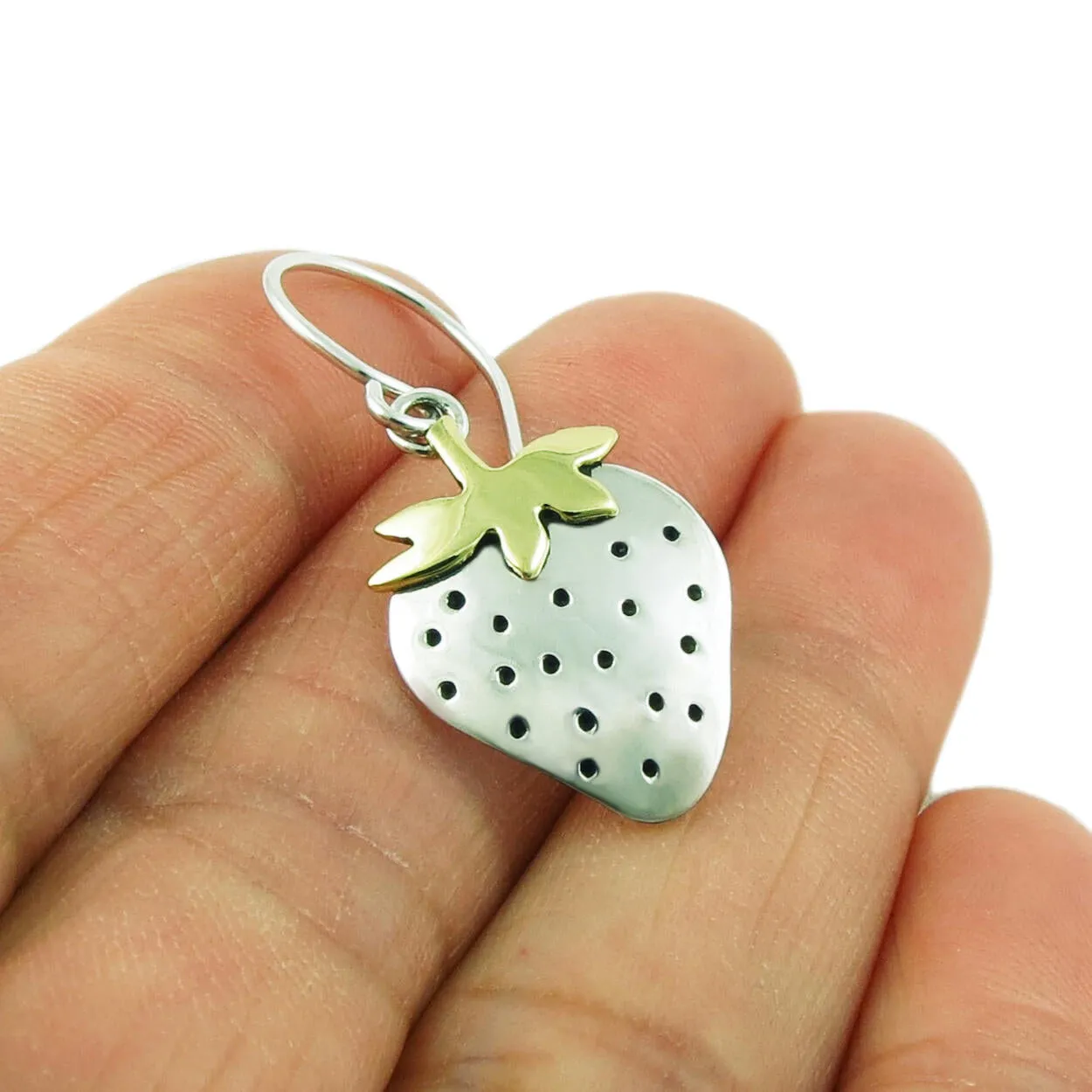 Strawberry Fruit 925 Sterling Silver Earrings