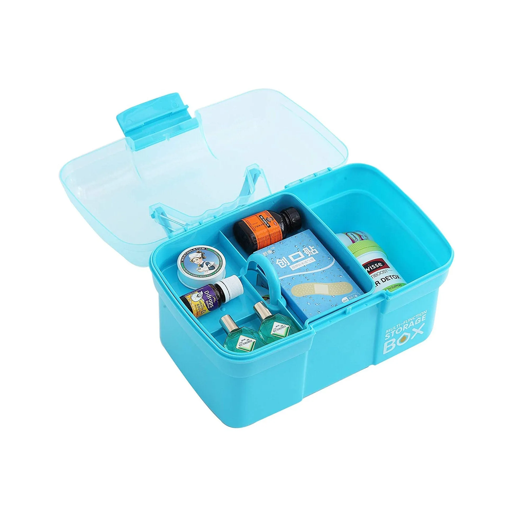 Sunxenze 11'' Clear Plastic Storage Box/Tool Box/Sewing Box Organizer | Multipurpose Organizer