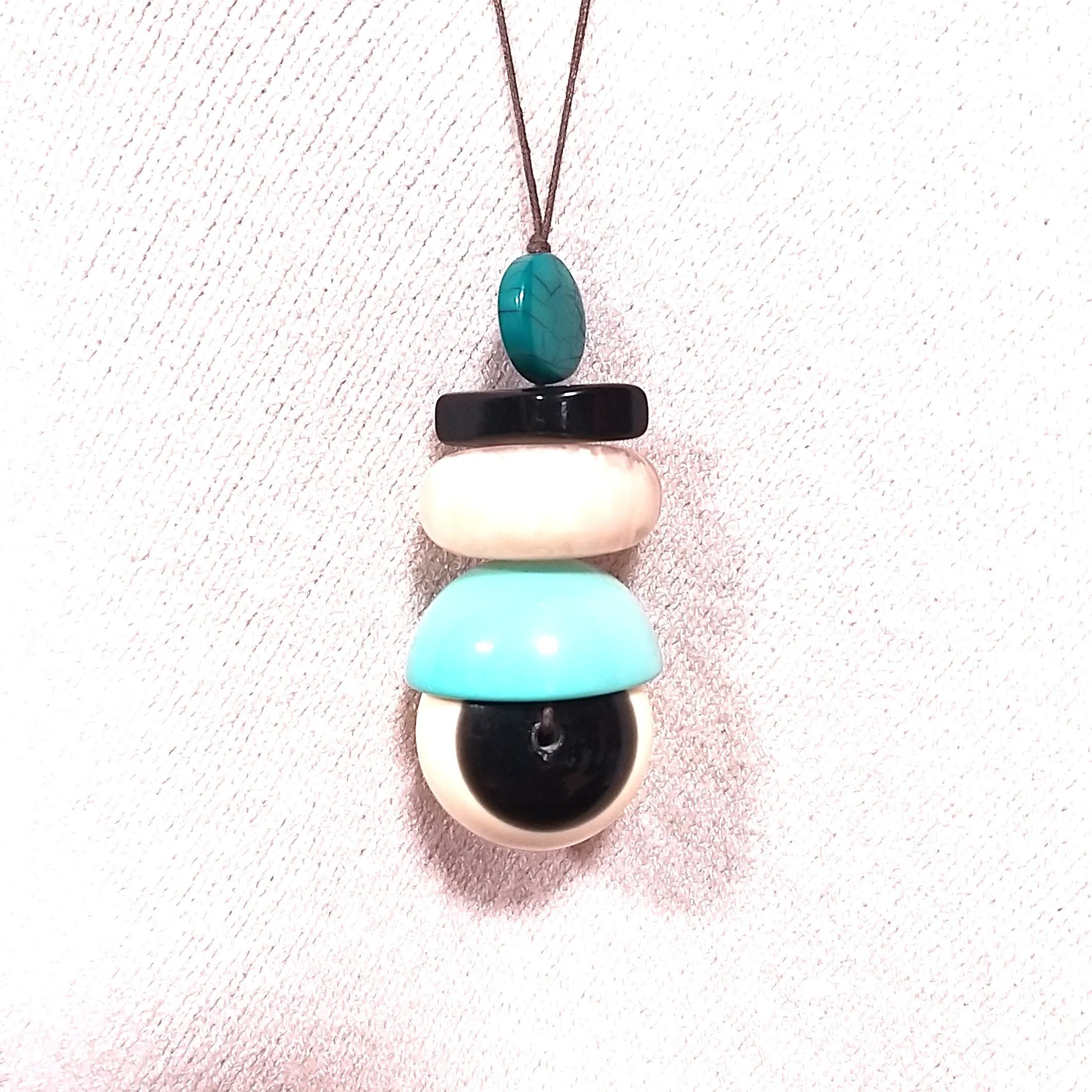 Suzie Blue Mj Resin Shaped Pendant