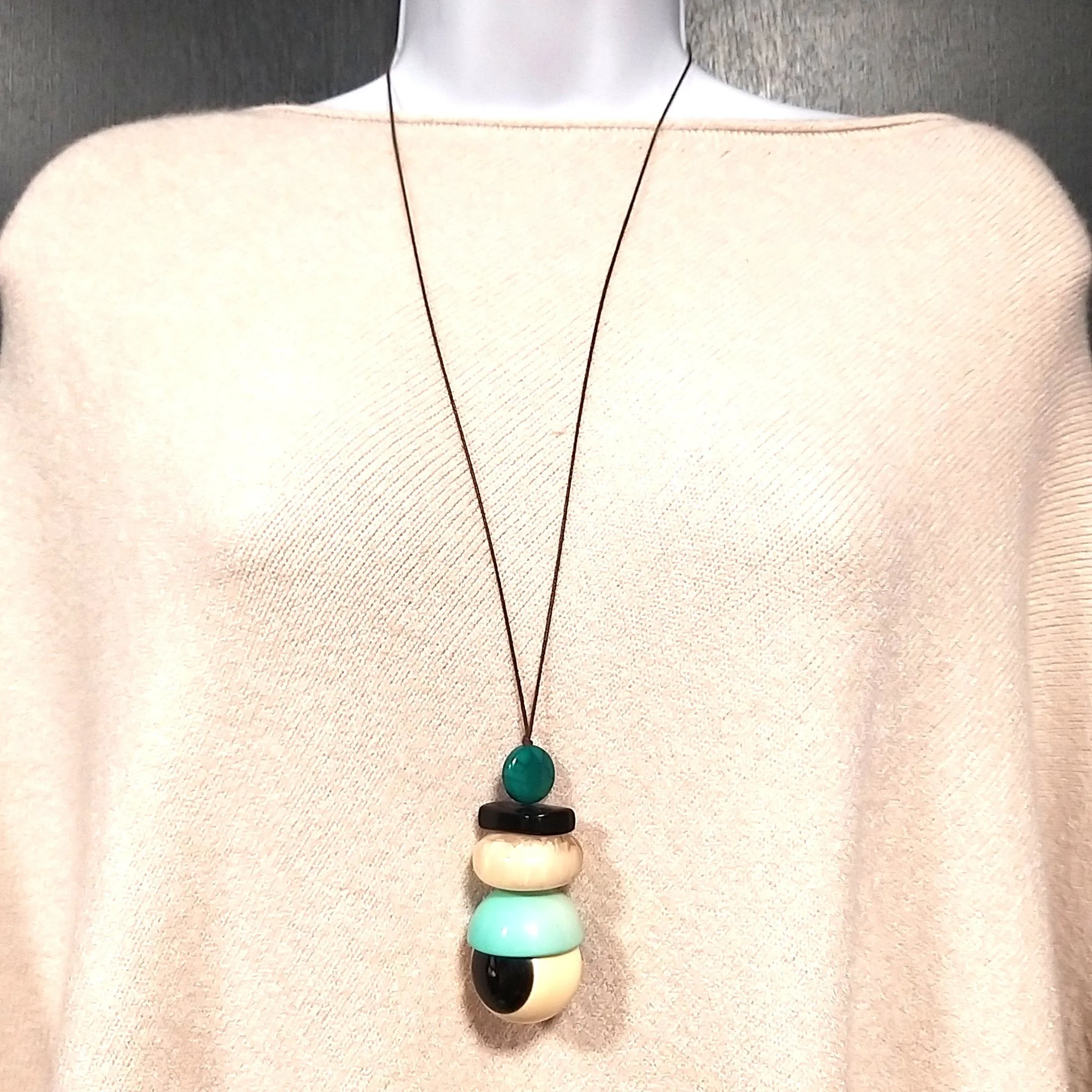 Suzie Blue Mj Resin Shaped Pendant