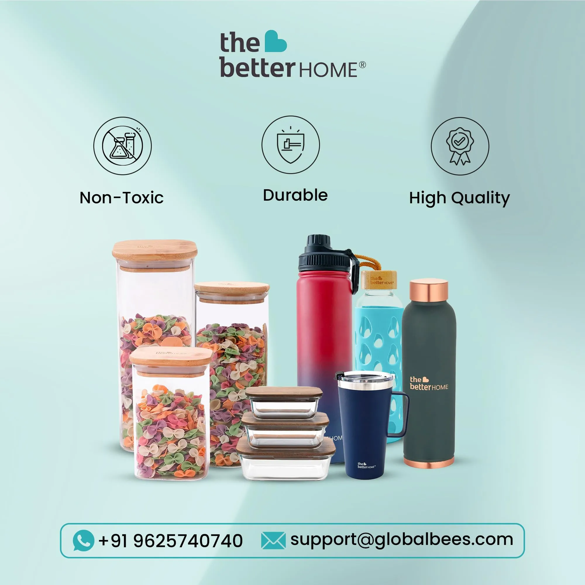 The Better Home Folding Storage Box with Lid | Plastic Organizer Stackable & Collapsible | Underbed Storage Box for Clothing | Closet Organizer - White | 53x36x29cm