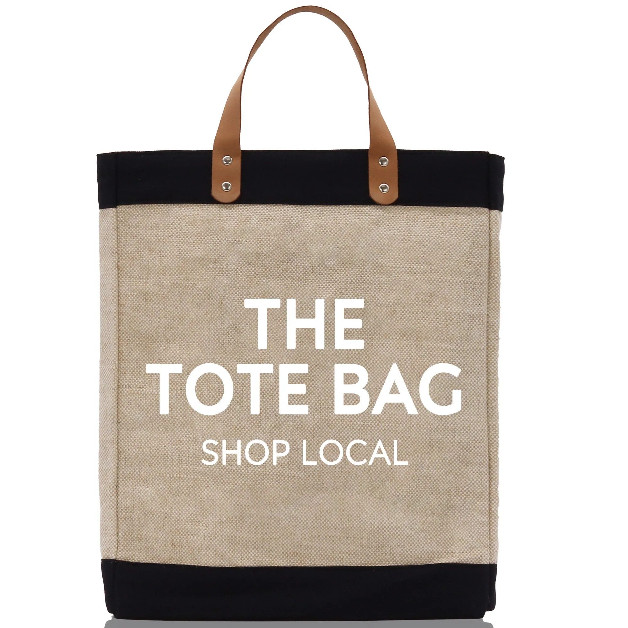 The Tote Bag Shop Local Jute Canvas Tote Funny Farmer Market Bag Quote Jute Bag Shopping Bag Burlap Bag Farmhouse Bag Grocery Bag