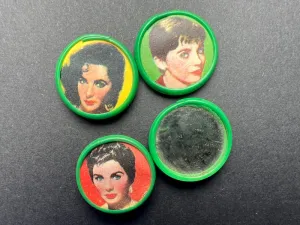 Tiny 1" Vintage Film Star Mirrors