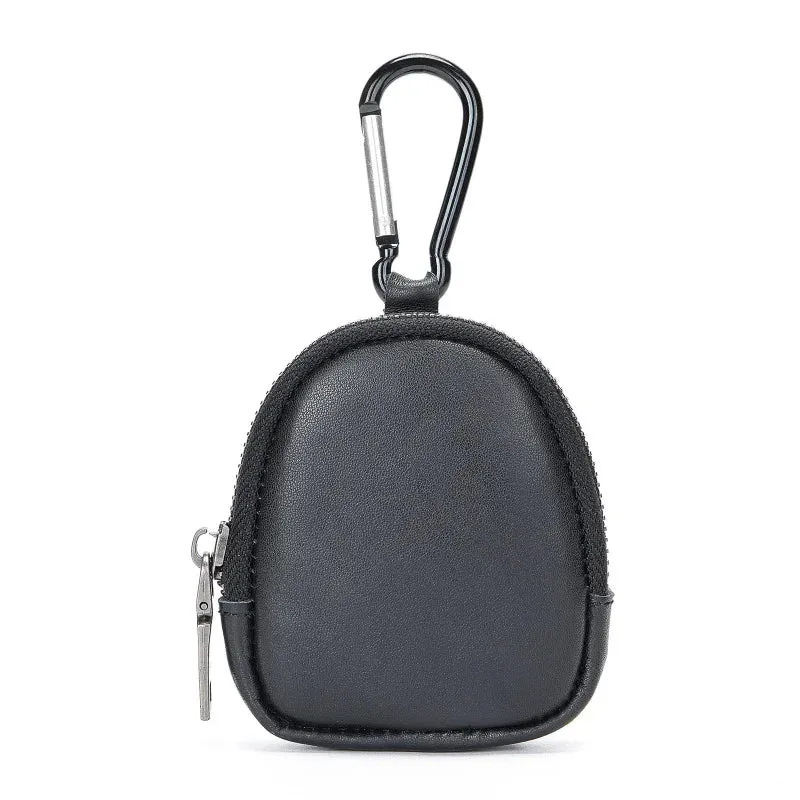 UAKISS  -  New Cow Leather Women's and Men's Mini Change Vintage Coin Bag Headphone Strap Purse Storage Key Bag For Man And Woman