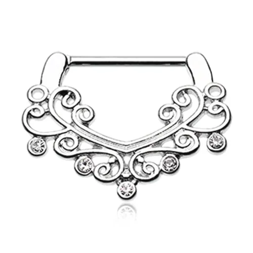 Victorian Filigree Sparkle Nipple Clicker
