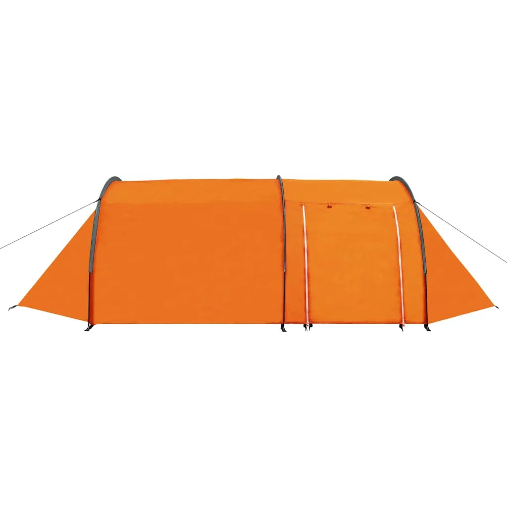 vidaXL Camping Tent 4 Persons Gray and Orange - Spacious, Easy to Assemble