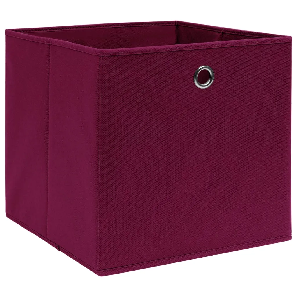 vidaXL Storage Boxes 4 pcs Dark Red 32x32x32 cm Fabric
