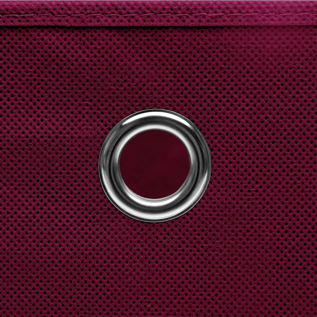 vidaXL Storage Boxes 4 pcs Dark Red 32x32x32 cm Fabric