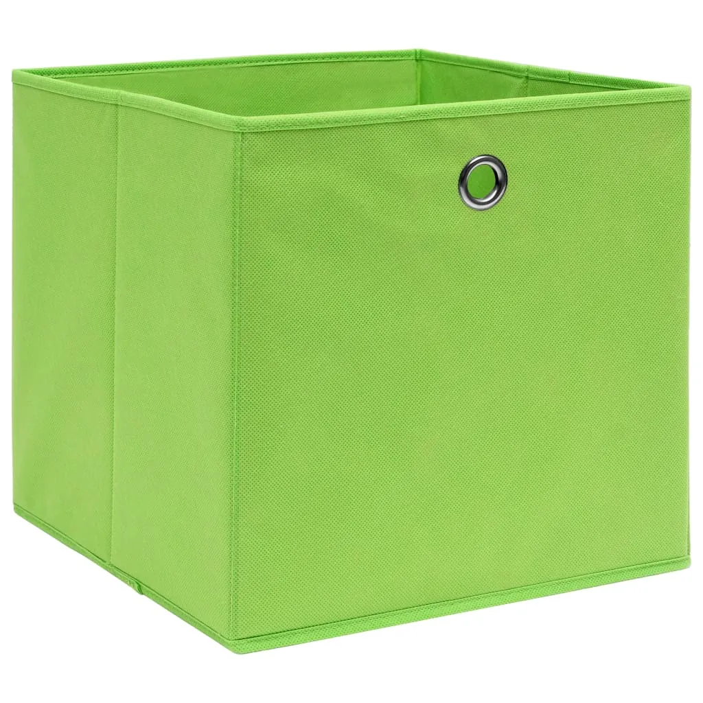 vidaXL Storage Boxes 4 pcs Green 32x32x32 cm Fabric