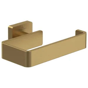 Villeroy & Boch Elements Striking Toilet Roll Holder in Brushed Gold - TVA15201400076