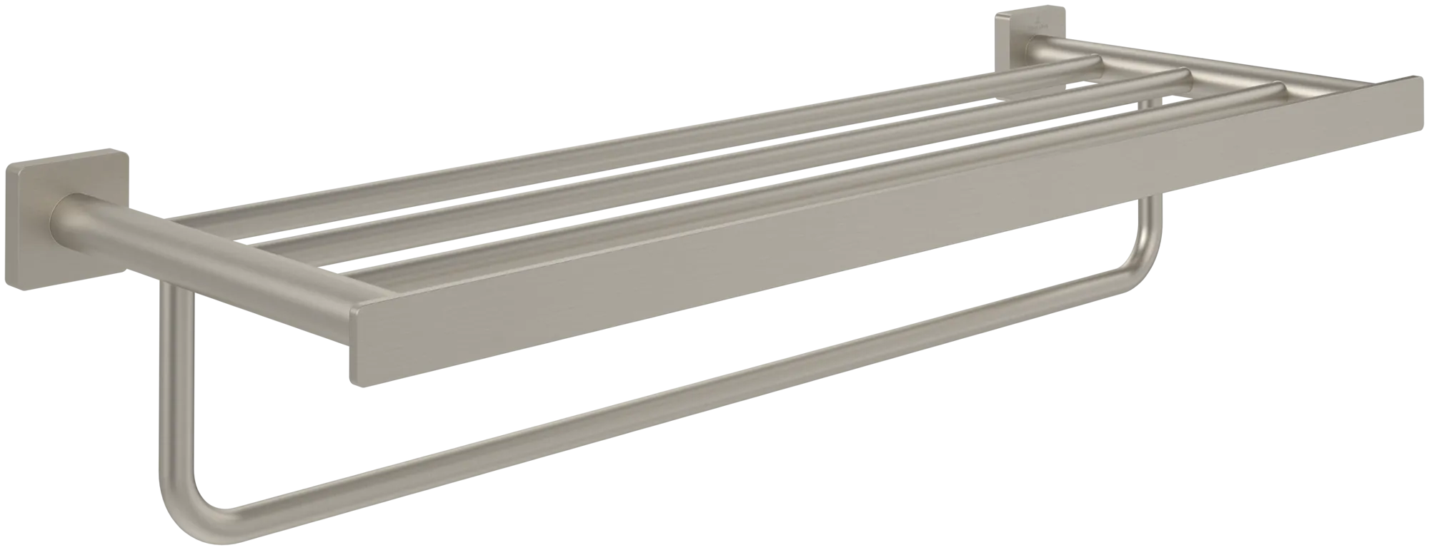 Villeroy & Boch Elements Striking Towel Rack 595 x 45 x 224 mm Brushed Nickel