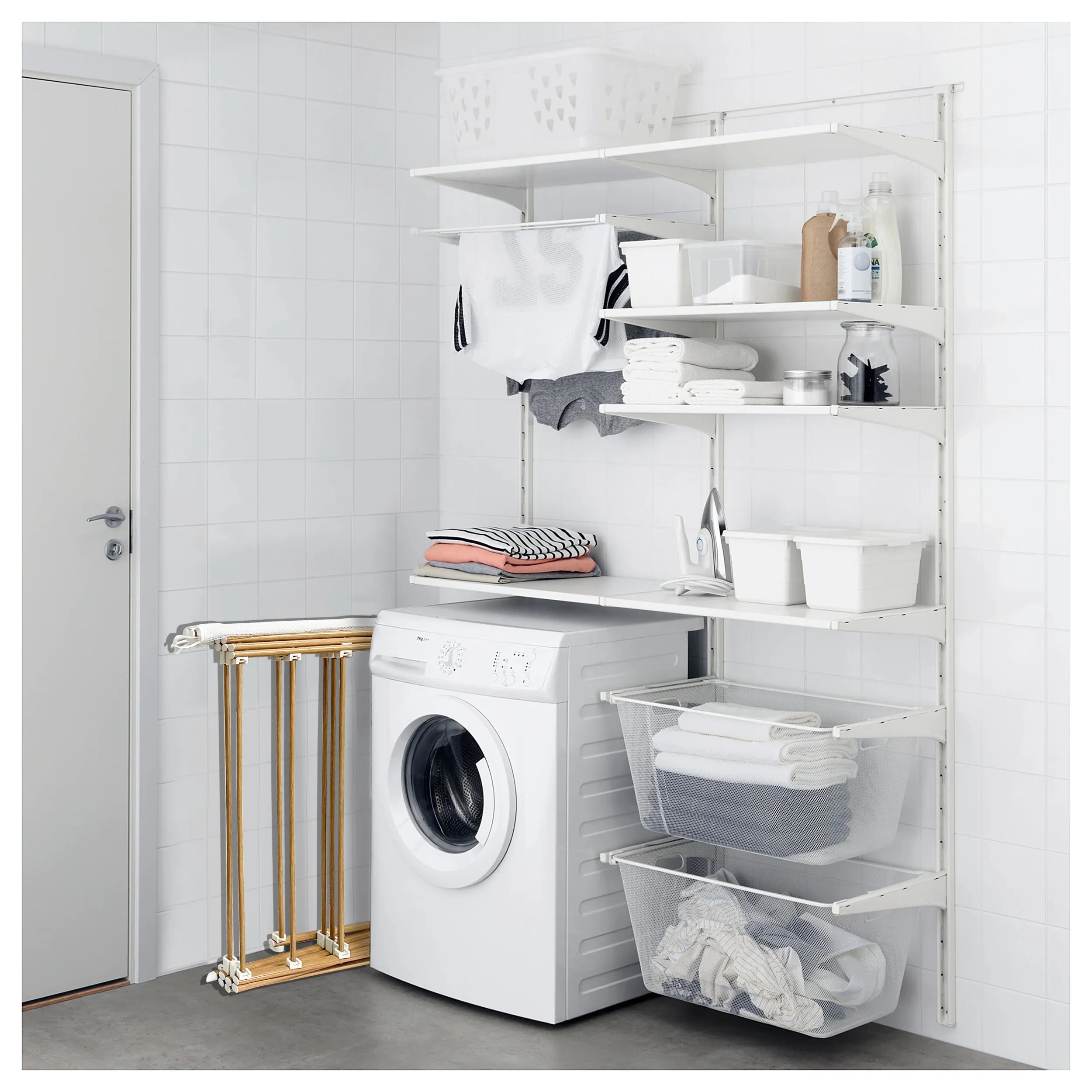 VOUNOT 3-Tier Indoor Airer Clothes Dryer, Wooden Style Clothes Horse, 7m of Drying Space