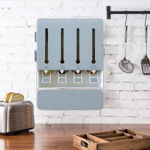 Wall Mounted Condiment Dispenser - Kitchen Shelf Wall Mounted Spice Rack Multifunctional