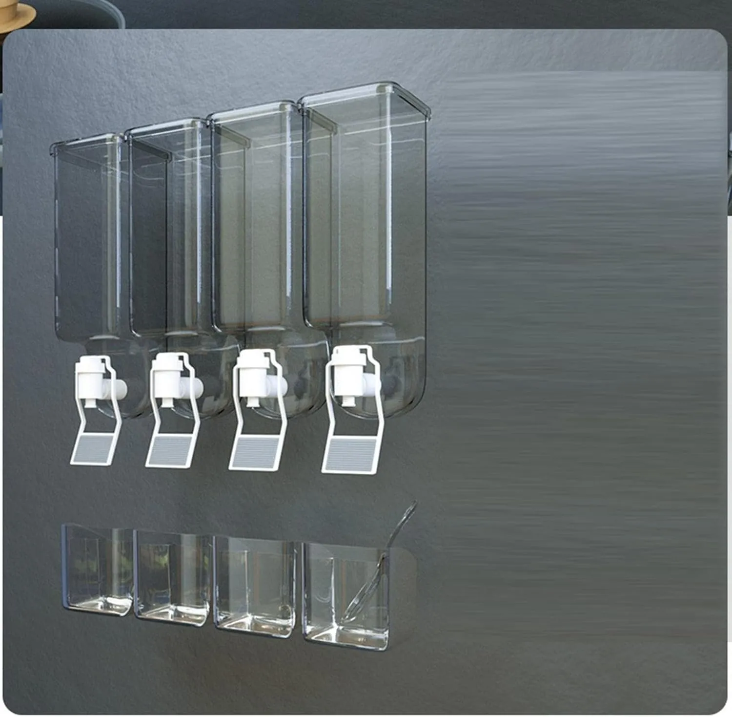 Wall Mounted Condiment Dispenser - Kitchen Shelf Wall Mounted Spice Rack Multifunctional