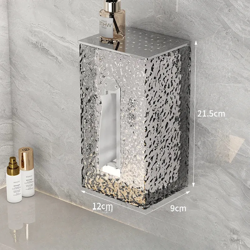 Wall-Mounted Washcloth Tissue Box Organizer