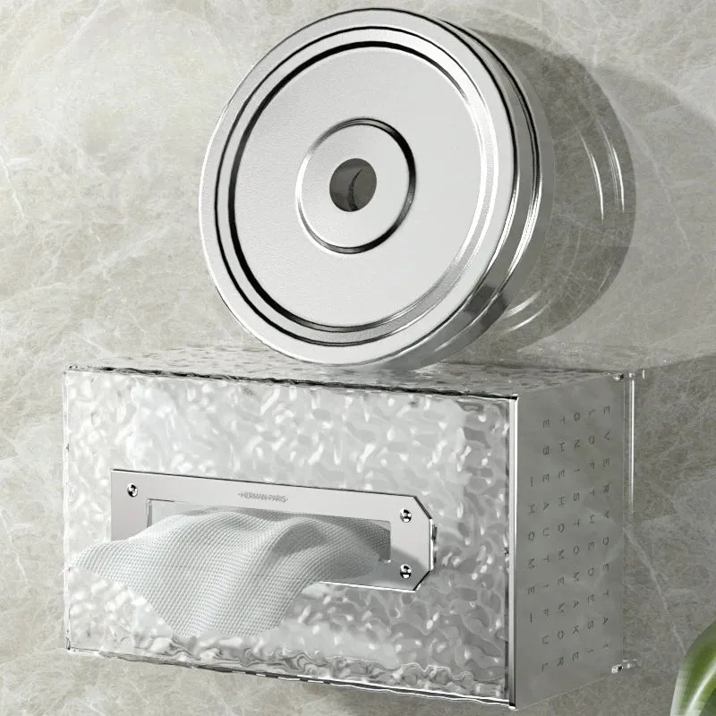 Wall-Mounted Washcloth Tissue Box Organizer