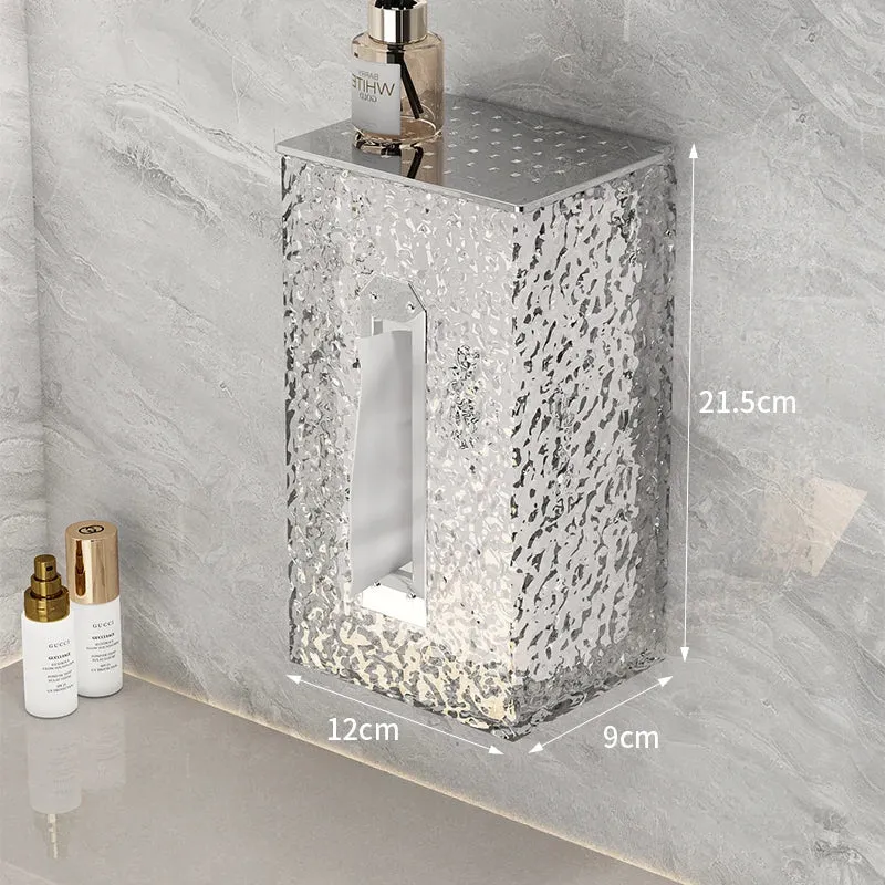 Wall-Mounted Washcloth Tissue Box Organizer