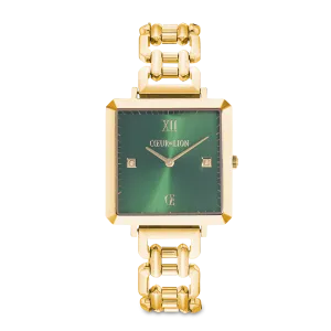 Watch Iconic Cube Statement Glamorous Green gold
