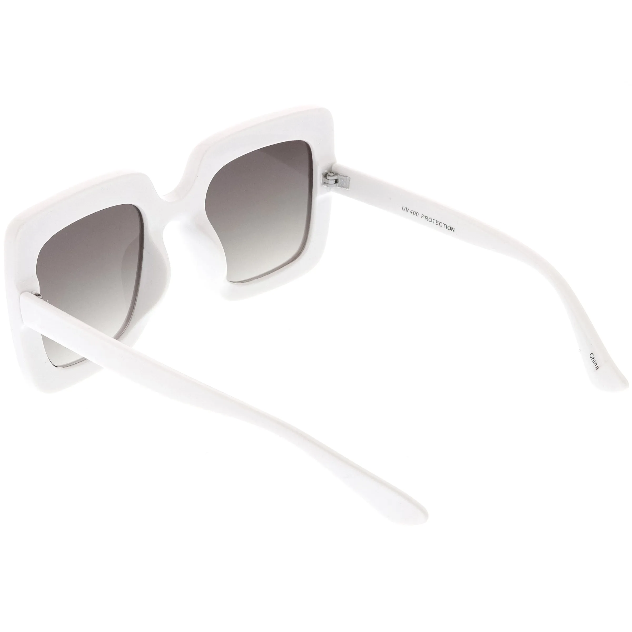 Women's Oversize Glamorous Crystal Rhinestone Square Sunglasses C586
