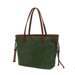 Woosir Canvas Tote Purse Bags with Zipper and Drawstring