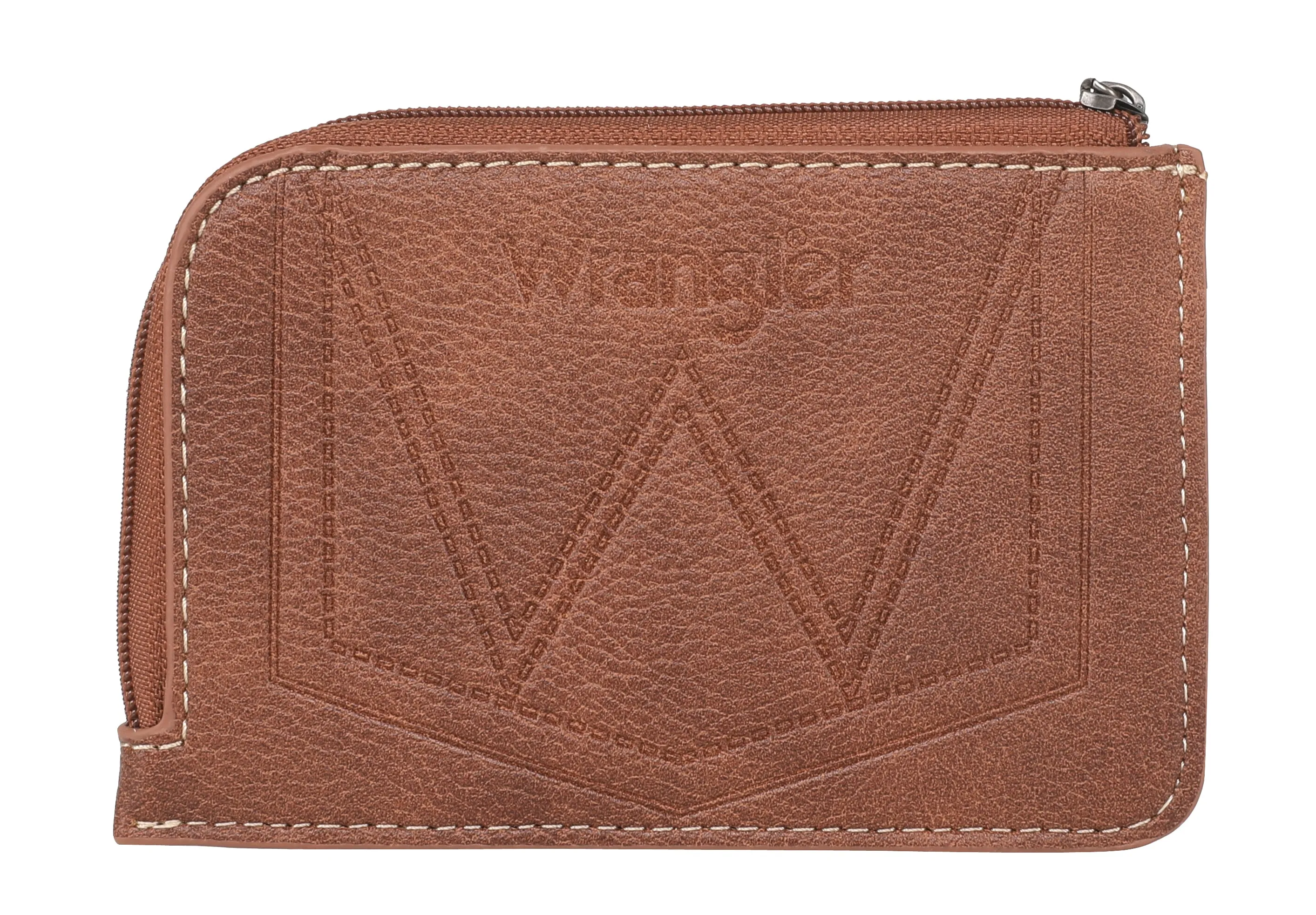 Wrangler Southwestern Art Print Mini Zip Card Case Coffee