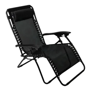 Zero Gravity Reclining Lounge Chair with Arm Rest and Pillow